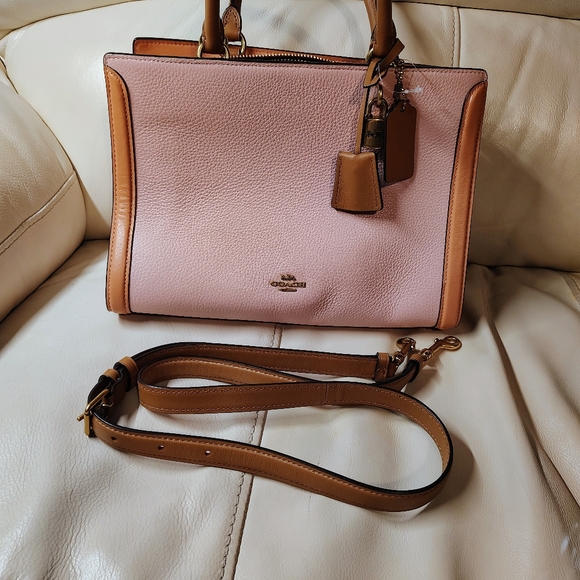 Coach Pink and Tan Satchel - Picture 5 of 13